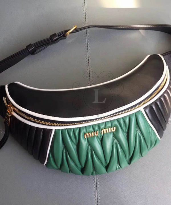 Replica  Miu Miu Rider Belt Bag Green
