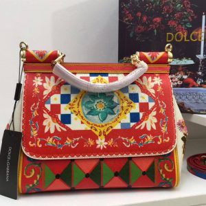 Replica Dolce & Gabbana Sicily Maiolica Print Red