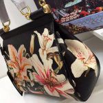 Replica Dolce & Gabbana Sicily Lily Print Black