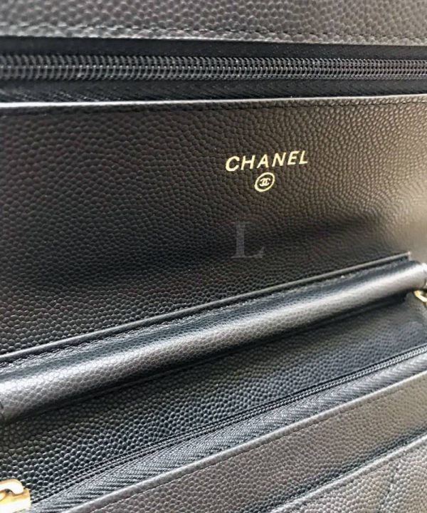 Replica Chanel WOC Chevron Caviar