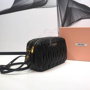 Replica Miu Miu Matelassé Leather Bandoleer Bag