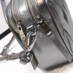 Replica Miu Miu Matelassé Leather Bandoleer Bag Silver