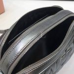 Replica Miu Miu Matelassé Leather Bandoleer Bag Silver
