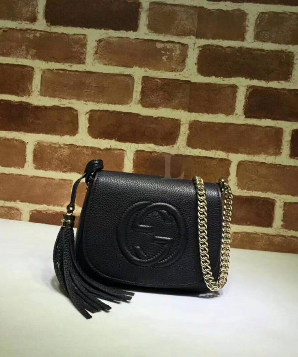 Replica Gucci Soho Chain Shoulder Black Bag