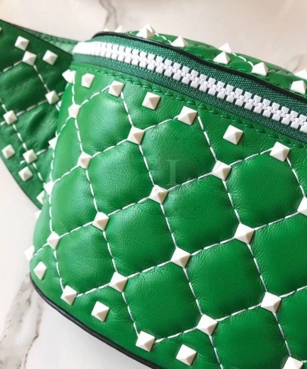 Replica Valentino Rockstud Spike Belt Bag Green