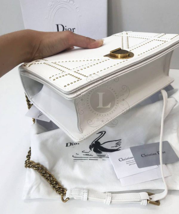 Replica Dior Diorama Studded Off White