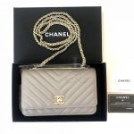 Replica Chanel Chevron Trendy CC WOC Grey