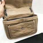 Replica YVES Saint Laurent Niki Medium Biege Leather Shoulder Bag