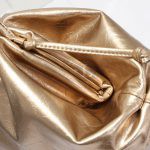 Replica Bottega Veneta The Pouch Gold Metallic Clutch