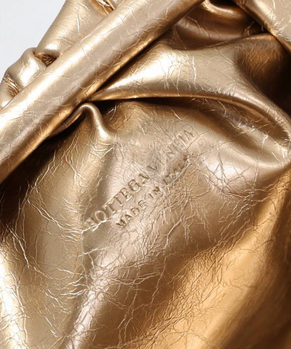 Replica Bottega Veneta The Pouch Gold Metallic Clutch