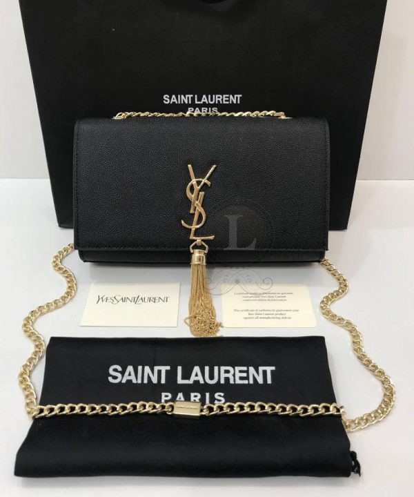Replica Saint Laurent Kate Medium With Tassel In Caviar Leather