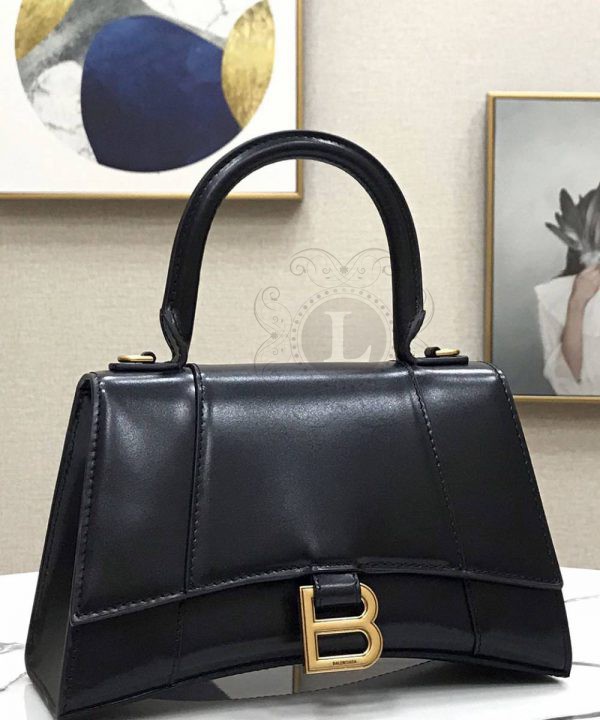Replica Balenciaga Hourglass Small Top Chanele Bag Black