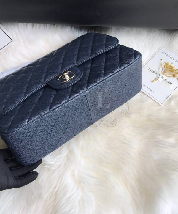 Replica Chanel Large Classic Grained Calfskin Bag Blue