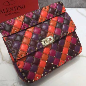 Replica Valentino Patchwork Medium Rockstud Spike Bag