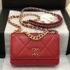 Replica Chanel 19 Wallet on Chain Bag Red