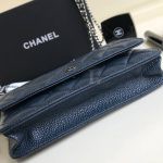 Replica Chanel WOC Wallet On Chain Caviar Blue
