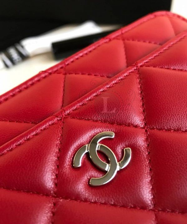 Replica Chanel WOC Wallet On Chain Red