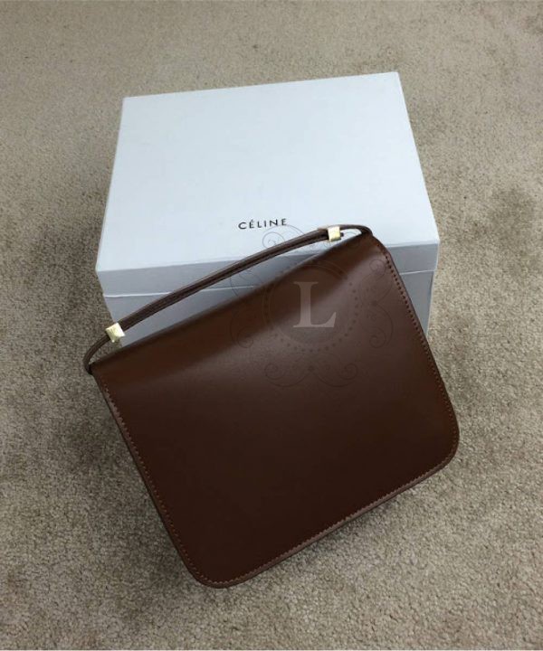 Replica Celine Classic Box Shoulder Bag Brown