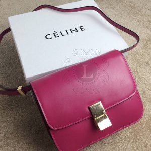 Replica Celine Classic Box Shoulder Bag Fuchsia