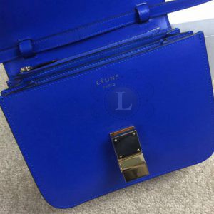 Replica Celine Classic Box Shoulder Bag Blue