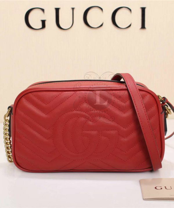Replica Gucci Marmont Matelasse Bag Red