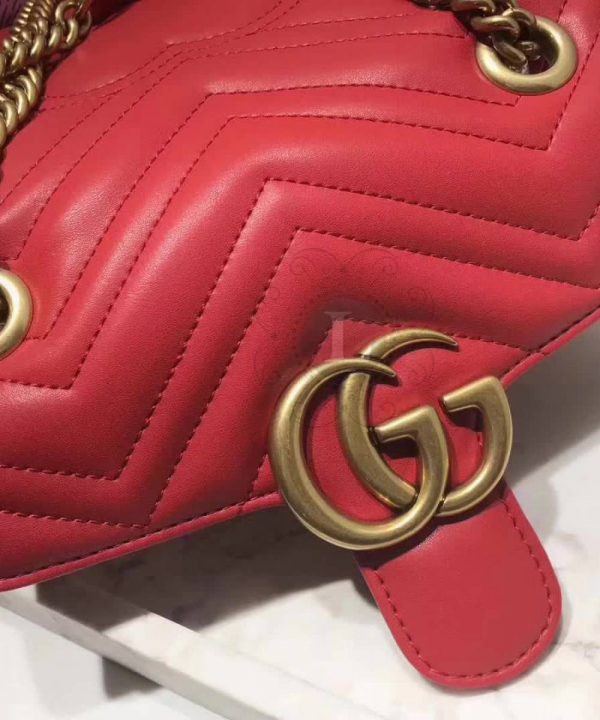 Replica Gucci GG Marmont Small Bag Red
