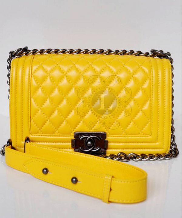 Replica Chanel Boy Bag Yellow
