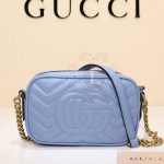 Replica Gucci Marmont Matelasse Mini Bag Blue