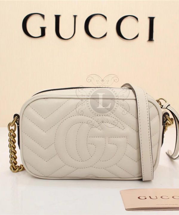 Replica Gucci Marmont Matelasse Mini Bag White