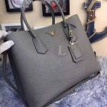 Replica Prada Cuir Double Bag Grey ()