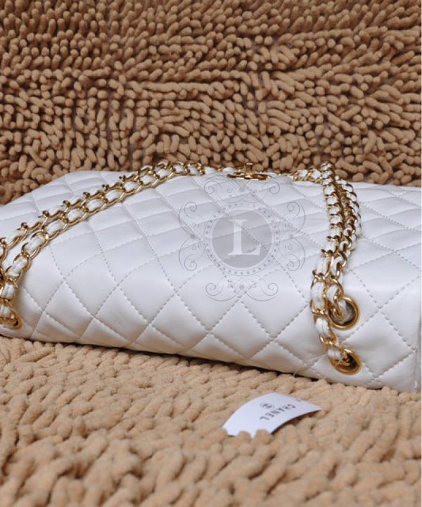 Replica Chanel 33 Maxi Flap Bag White