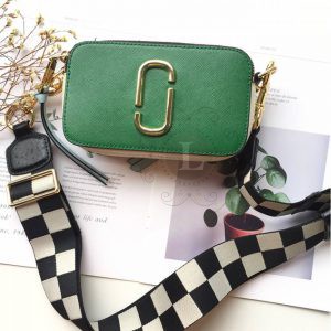 Replica Marc Jacobs Snapshot Bag Green Quilted Strap