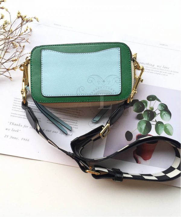 Replica Marc Jacobs Snapshot Bag Green Quilted Strap