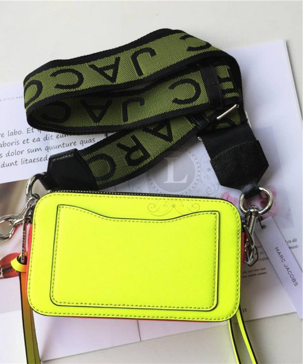 Replica Marc Jacobs Snapshot Bag Fluorescent Yellow Multi
