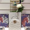 Replica Gucci GG Marmont Quilted Leather Backpack White