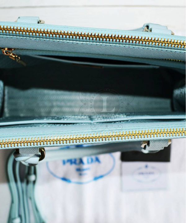 Replica Prada Saffiano Lux Tote Bag Blue
