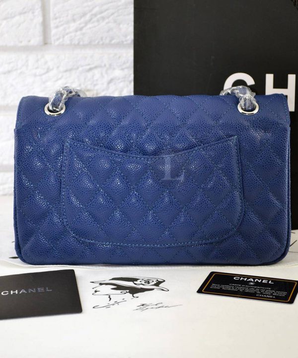 Replica Chanel Medium Caviar Blue Bag