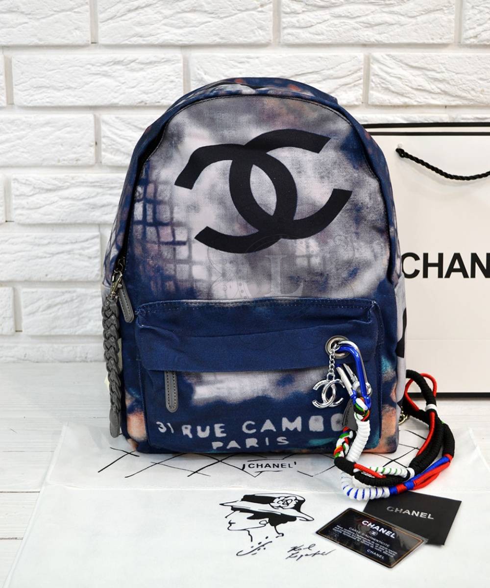 Replica Chanel Graffiti Printed Canvas Backpack Luxus Taschen direkt aus Deutschland