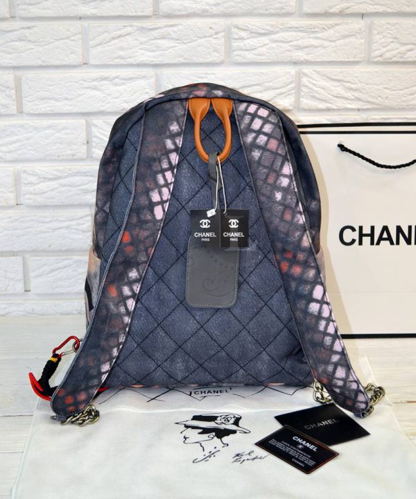 Replica Chanel Graffiti Printed Canvas Backpack