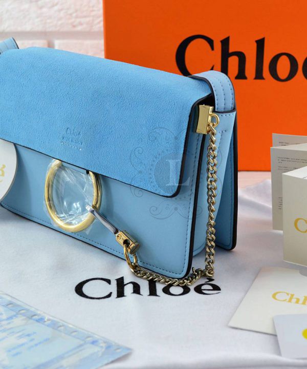 Replica Chloe Faye Cross-Body Bag Blue