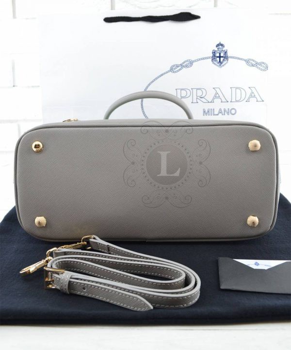 Replica Prada Saffiano Lux Tote Bag Grey