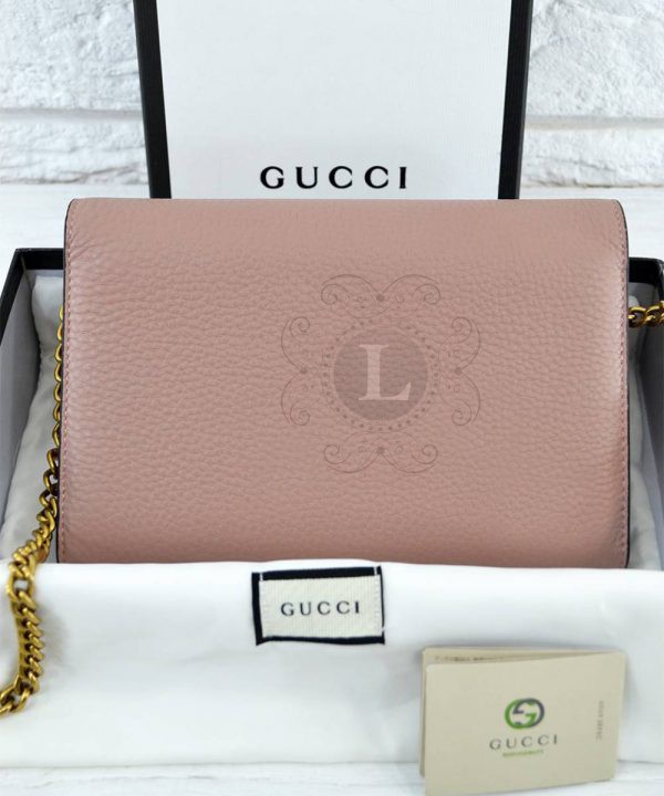 Replica Gucci GG Marmont Chain Bag Pale Pink