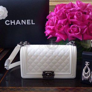 Replica Chanel Boy White Bag