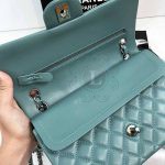 Replica Medium Classic Double Flap Bag Tiffany Blue