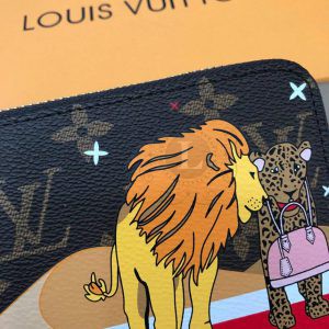 Replica Louis Vuitton Sarah Wallet Lion print