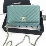 Replica Chanel Chevron Trendy CC WOC Tiffany Blue