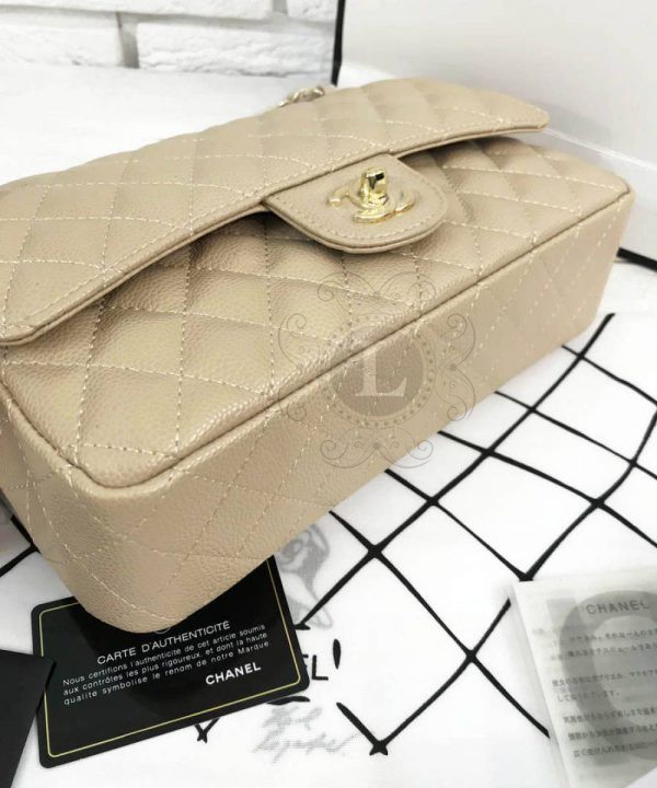 Replica Chanel Medium Caviar Beige Bag