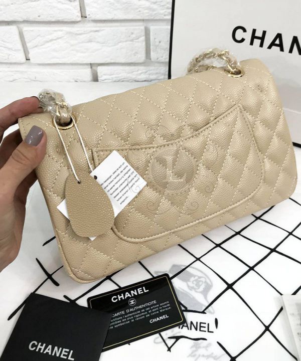 Replica Chanel Medium Caviar Beige Bag