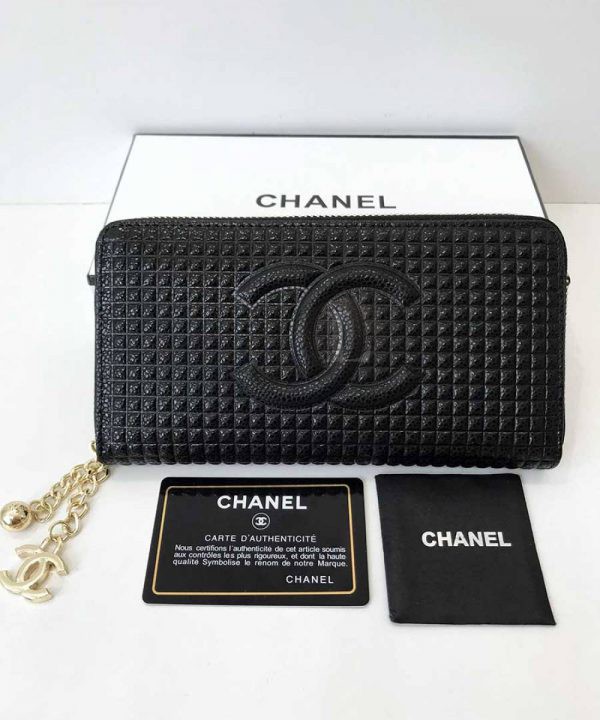 Replica Chanel Patent Leather Zip Wallet