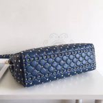 Replica Valentino Garavani Quilted Rockstud Spike Tote Bag Blue